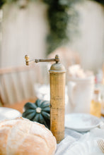 Load image into Gallery viewer, vintage brass pepper mill
